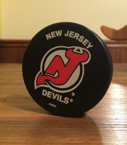 New Jersey Devils - Official Souvenir NHL Vintage Hockey Game Puck circa 1996 Cover