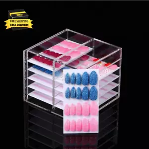 10 Layers Acrylic Nail Storage Organizer, Cosmetic Makeup Container Box, Clear C - Picture 1 of 7