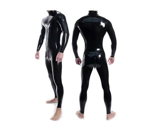 Latex Herren Catsuit Ganzkörper Fetisch mit Reißverschluss handgefertigt NEUWARE - Picture 1 of 17