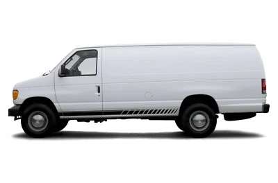 Kit de calcomanías adhesivas de diseño gráfico a rayas deportivas para Ford Econoline Cargo Van Foto 1 de 4