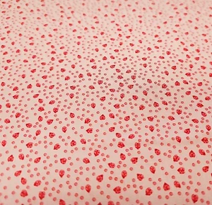Ladybug Mania  Cotton Fabric Clothworks Pink Scatter Bugs By the Yard  - Picture 1 of 1