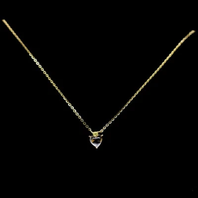 Edelstein 7 x 7 Mm. Weiß Topas & Grün Peridot Anhänger & Halskette 19 " 925 - Bild 1 von 4