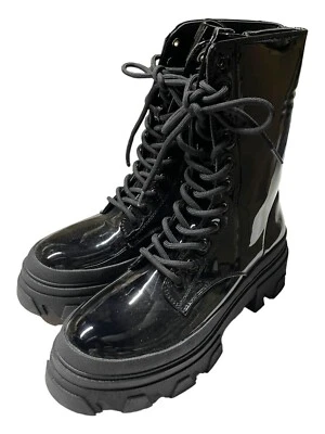 Rouge Women Chunky Platform Boot Lace Up Combat Boots Size 8.5 - Image 1 of 4