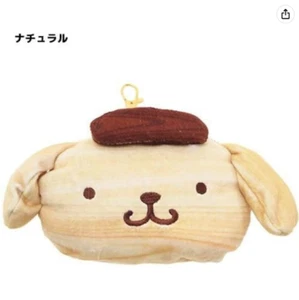 New Sanrio Pompompurin Plush Coin ID Pass Picture Clip Reel Holder Wallet - Picture 1 of 4