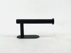 Toilet Paper Holder & 4 Towel Hooks 3M Self Adhesive SUS 304 - Matte Black - New - Picture 1 of 5