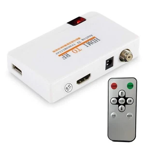 HDMI RF Modulator Coax Converter VHF Demodulator HD Digital Video Input Adapt... - Picture 1 of 8