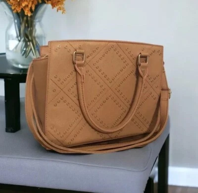 YOKI 皮革女式手提包钱包,浅棕色,上好 — 第 1/4 张图片