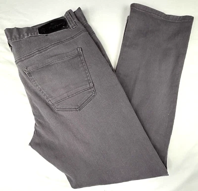 Akademiks Jeans Mens 36 X 29 Grey Slim Straight Denim Stretch (hemmed to 29") - Image 1 of 4