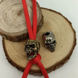 Skull Paracord Bracelet Accessories Paracord Beads Lanyards Decoration - Picture 1 of 12