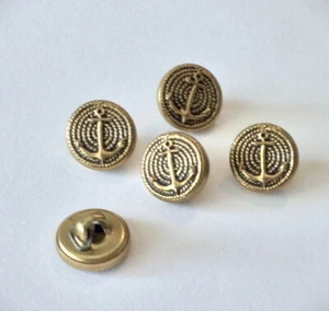 Vintage "Anchor" rope background Metal Shank Buttons - Picture 1 of 1