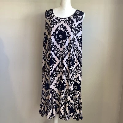 Женское платье миди Julian Taylor размер 18 W пуловер без рукавов с цветочным рисунком - Изображение 1 из 4