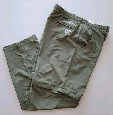 Pantalones Columbia PFG Convertibles Verde NYLON Talla XL x 32" Calzoncillos Forrados EXCELENTE Foto 1 de 4