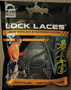 NEW Lock Laces Elastic Shoelace & Fastening System - Black/White - Bild 1 von 4