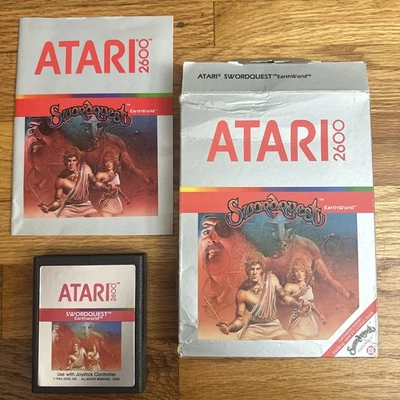 Atari 2600 Swordquest Earthworld With Box, Instructions, Game & Box - Image 1 of 4