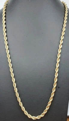 14KGP Stamped Rope Necklace 30in. Length - Image 1 of 4