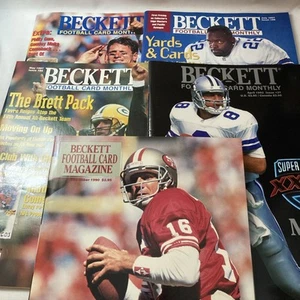 Lot x5 - Beckett Football Card Magazines- Elway Farve etc - Picture 1 of 1