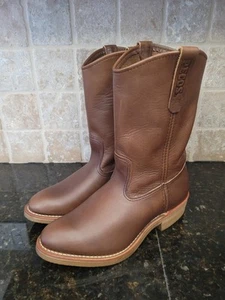 Stivali da lavoro uomo Red Wing 1155 Pecos pelle marrone made in USA chiodi 7,5 E3 - Foto 1 di 16