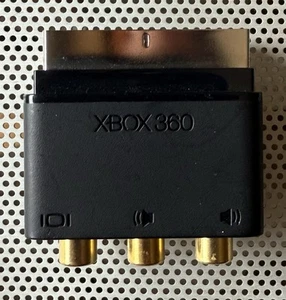 Original Microsoft Xbox 360 Scart Cinch AV Adapter - Bild 1 von 3