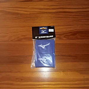 Pair of MIZUNO 2" Wristbands - Royal Blue - One Size Fits All - All Sports - Picture 1 of 1