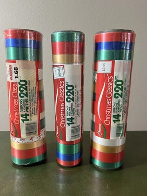 Cintas de Navidad Berwick nuevas/selladas - 14 cintas 220 pies cada una - Lote de 3 Foto 1 de 2