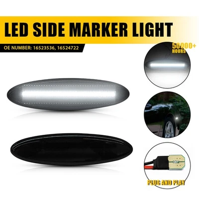 For 1997-04 Chevy Chevrolet Corvette C5 LED Rear Fender Side Marker Light Smoked - Image 1 of 4