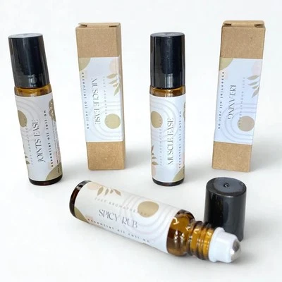 JUST AROMATHERAPY Aromatherapy Roll On, Essential Oil Roller, Pulse Point Rollerball Roll-ons 10ml