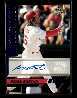 2008 Stadium Club #172 Brian Barton Photographer's Proof AUTO Blue #/99 - Image 1 of 2