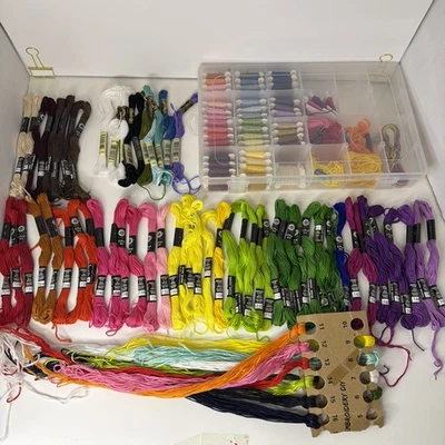 DMC/Loops & Threads Floss 100% Cotton Embroidery Thread Skeins Mixed Lot - Image 1 of 4