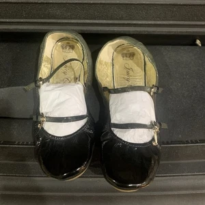 Juicy Couture Ballet Ballerina Leather Flats Black Gray Ombré Women’s 8M - Picture 1 of 9