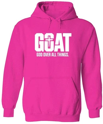 Sudadera con Capucha Christian Jesus Faith Pullover Cabra Dios Sobre Todas las Cosas Religiosas Foto 1 de 3