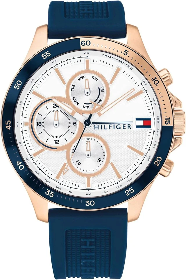 Tommy Hilfiger Analog Casual Chronograph Blue Mens 1791778