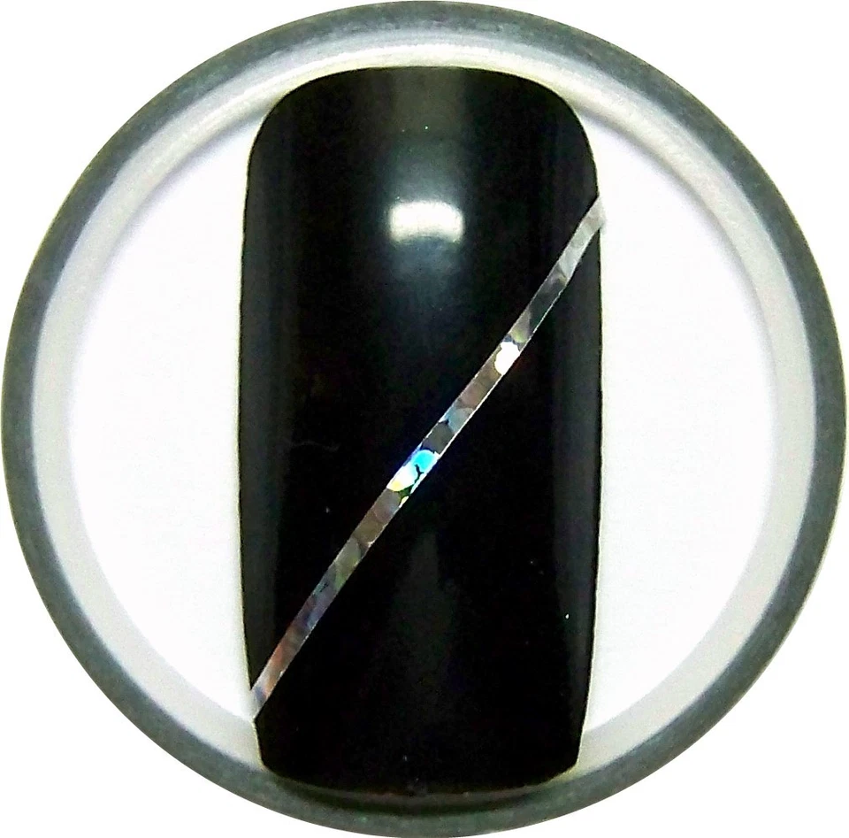 WORLD OF NAILS-DESIGN LTD. 1 Rolle Pin Stripe✅Zierstreifen Holo silber✅selbstklebend irisierend nur ca. 1mm