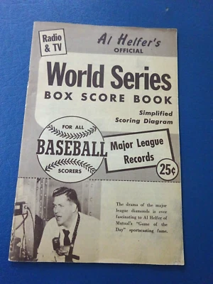 1951 Al Helfer's World Series Scorebook for Baseball Radio Game of the Week - Image 1 of 4