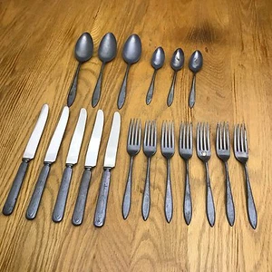 Lot Wm A Rogers Dreifach Schwer Silber Platte Löffel Messer Gabeln - Bild 1 von 12