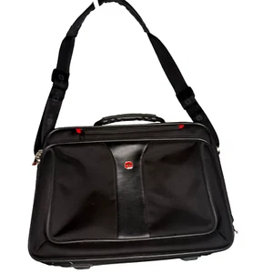 Wenger Swiss Laptop Shoulder Bag Briefcase Carry-On 15.6" Computer Case Black- - Afbeelding 1 van 15