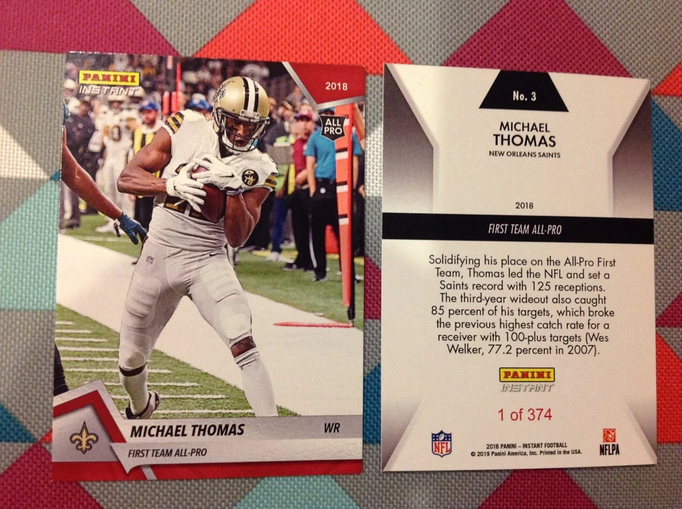 Michael Thomas #3 Saints MVP  2018 / 2019 Panini Instant First Team All-Pro - Image 1 of 1