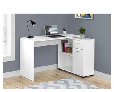 Monarch Specialties Inc. L-Shaped Desk with Storage Cabinet - Image 1 of 3