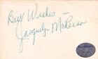 JACQUELYN McKEEVER d. 2007 Signed  3X5 Index Card Actress/Oh, Captain ALA F10517