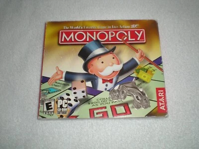 Atari Monopoly CD-Rom 2001 Sealed Never Opened Live Action 3D - Image 1 of 2