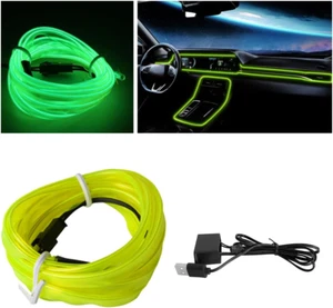EL Wire Interior LED Strip Lights, 10FT USB Auto Neon Light with Sewing Edge - Picture 1 of 12