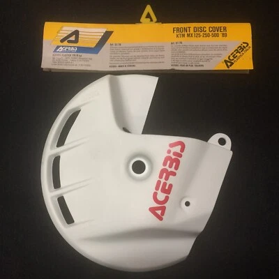 KTM 125 / 250 / 500 MX 1989  Front Brake Disc Guard Cover White - Image 1 of 3