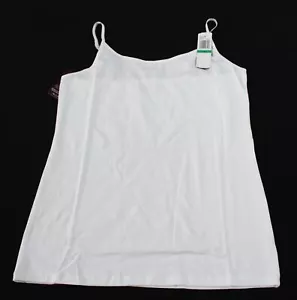 Felina Women's Basic Cotton Modal Stretch Camisole Top AP2 White Large NWT - Picture 1 of 3