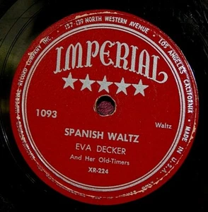 Eva Decker Spanish Waltz / Boston Two-Step 78 PLAY GRADED Fully Tested - Picture 1 of 4