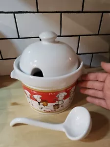 Zuppiera Campbell vintage con coperchio e mestolo - ceramica - Foto 1 di 14