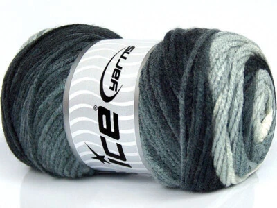 Lote de 4 hilos Ambiance acrílico medio 4x100g/200m grises tonos blancos Foto 1 de 4