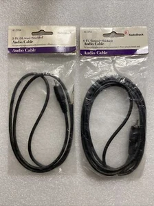 RadioShack 3ft & 6ft Audio Cable RCA Phono Male to Tinned Ends 42-2370, 42-2371. - Picture 1 of 6