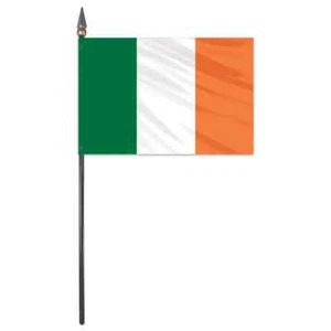 Irland 12"x18" Hand-Mini-Flagge mit Holzstab - 3er-Bündel - Parade - Bild 1 von 1