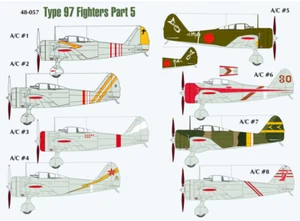 Calcomanías realistas 1/48 tipo 97 Fighters Ki-27 Nate parte 5 para Hasegawa - 48-057 - Imagen 1 de 1