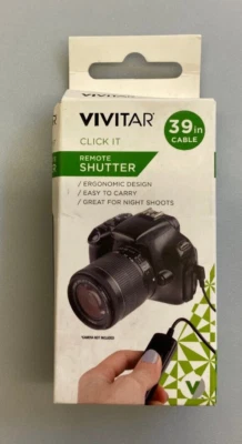 New Genuine OEM Vivitar Click It Remote Shutter with 39 inch Cable VIV-RC100-T6 - Image 1 of 2