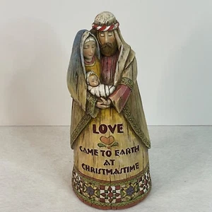 Christmas Nativity Sculpture Figurine Holy Family Love Came To Earth Centerpiece - Picture 1 of 18